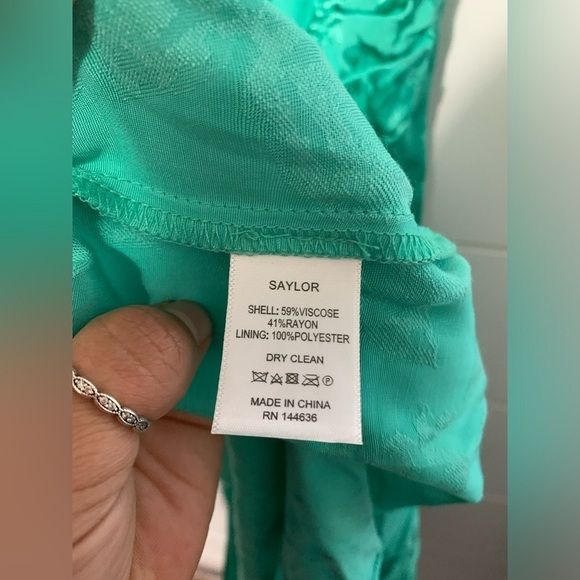 SAYLOR Gardenia Dress Seafoam Green size M - Picture 10 of 13